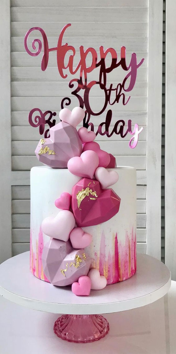 30th birthday cake, birthday cake for 30 years old , pink birthday cake, birthday cake for female adult, birthday cake ideas 2021