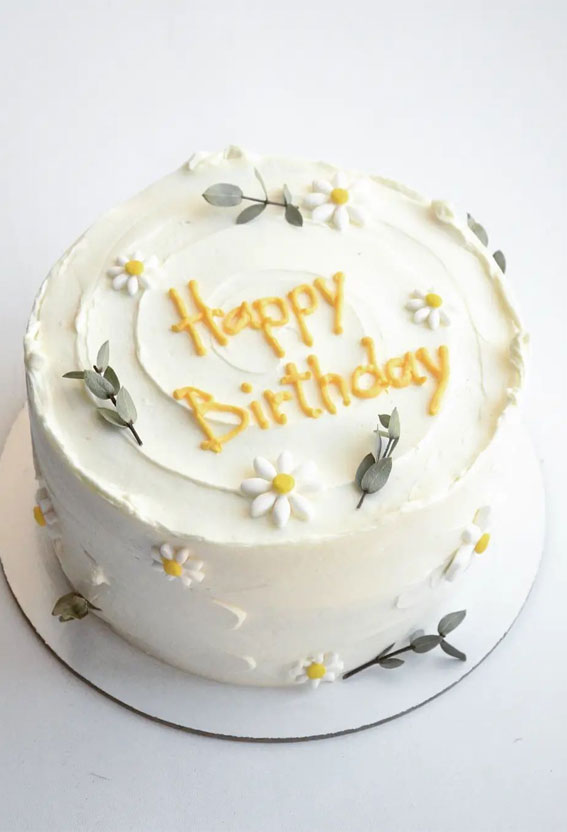 simple birthday cake, buttercream birthday cake, simple buttercream birthday cake