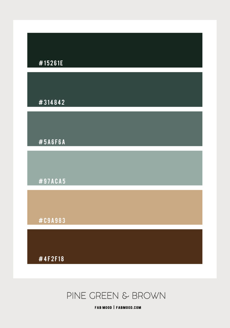 pine green and brown color combo, pine green color hex, pine green and brown color scheme