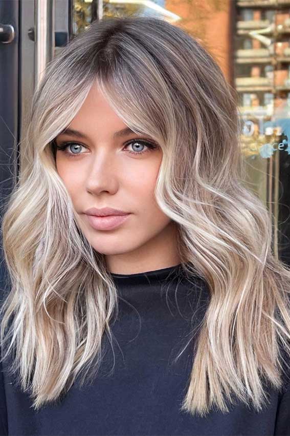 50 Trendy Hair Colors To Wear in Winter : Mousy Melted to Blonde