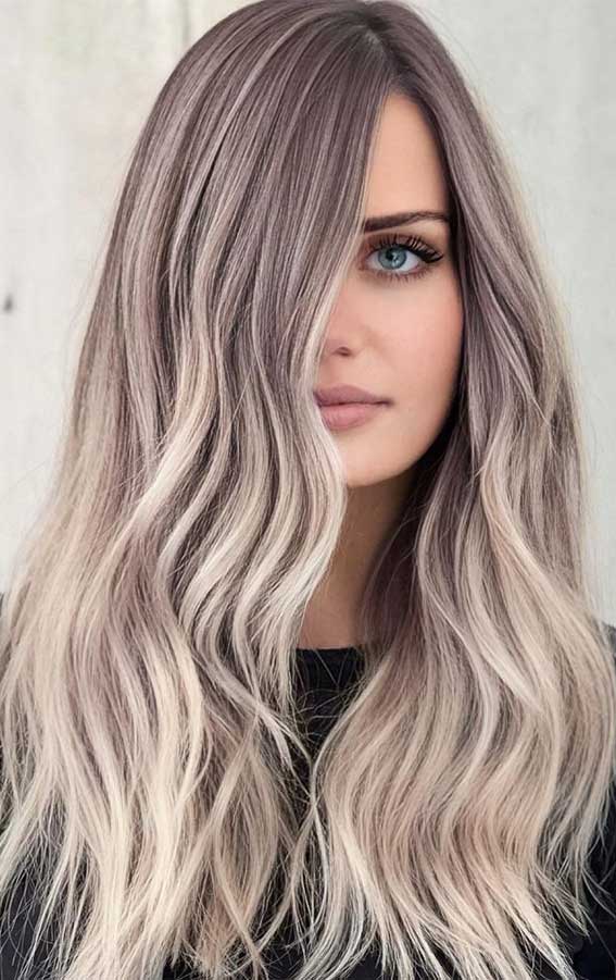 50 Trendy Hair Colors To Wear in Winter : Blonde Ombre Hair