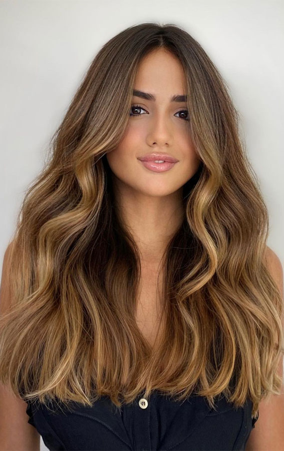 The 45 Prettiest Hair Colours For Winter : Bronde Long Locks