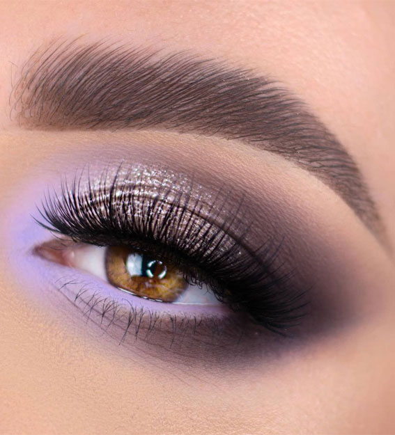 29 Winter Makeup Trends Freshen Up Your Look This Winter : Lilac and Smokey Makeup