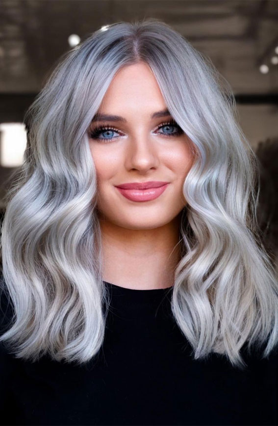 33 Cute Blonde Hair Color Trends 2022 : Cute Icy Blonde
