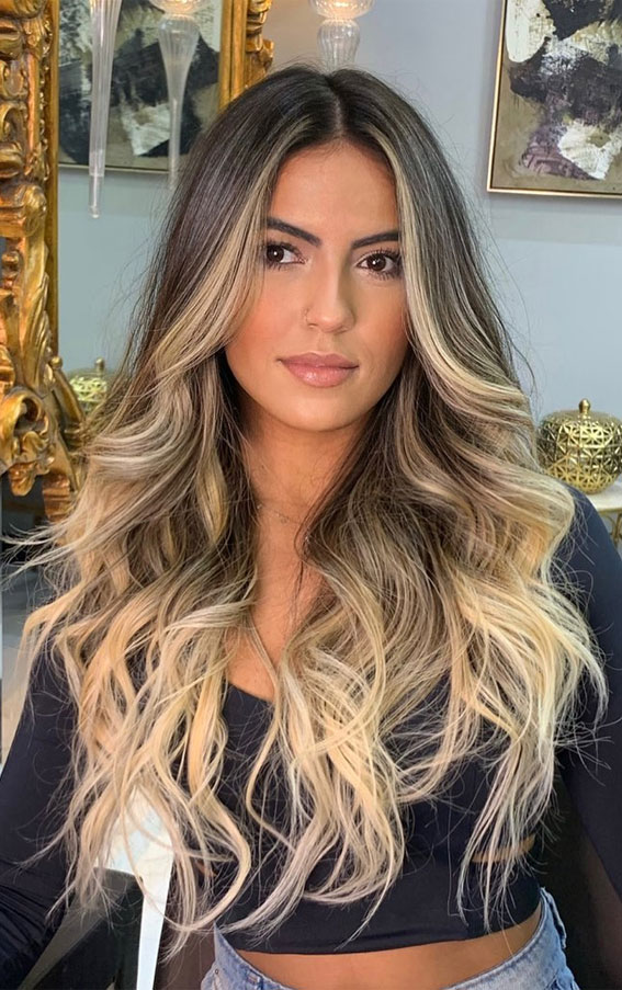 50 Flattering Blonde Highlights Ideas For 2022 : Champagne Highlights on  This Beauty