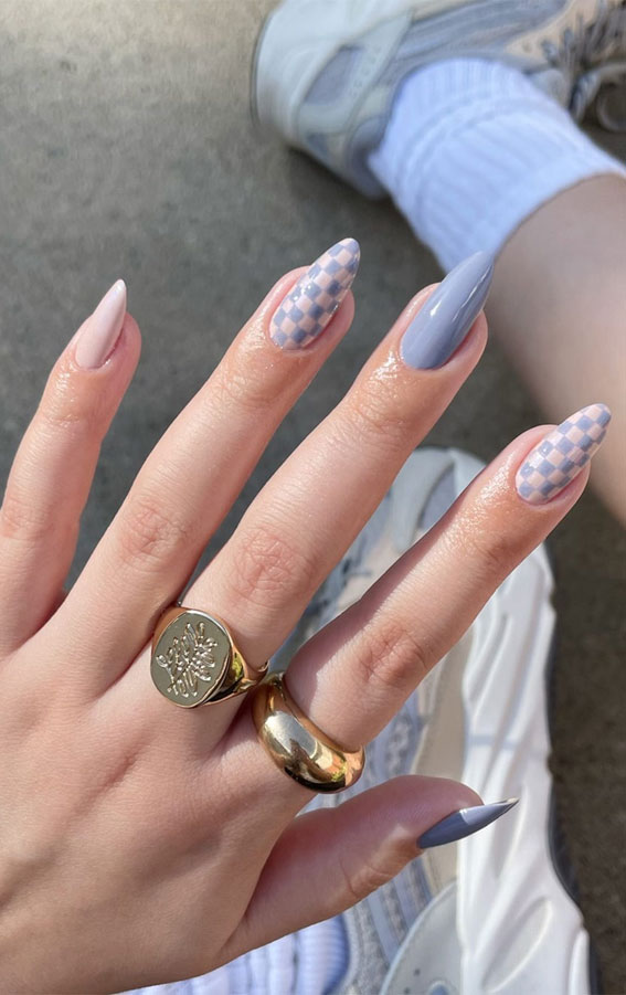 Checkered Nails Are Officially the Coolest Manicure of the Season | Glamour