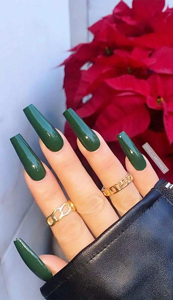 40+ Trendy Ways To Wear Green Nail Designs : Green Acrylic Nails