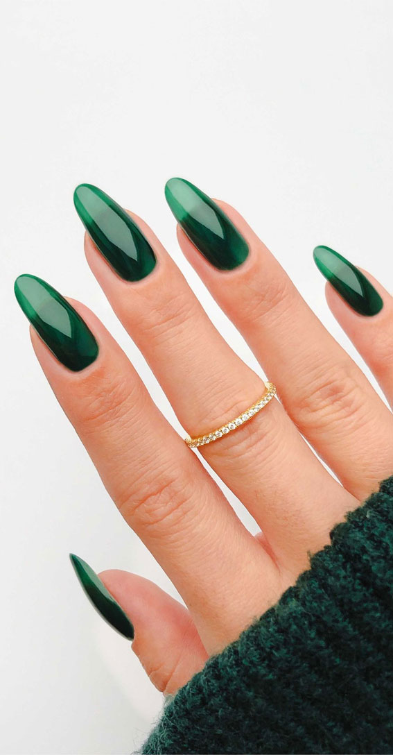 40+ Trendy Ways To Wear Green Nail Designs : Jelly Green Nails