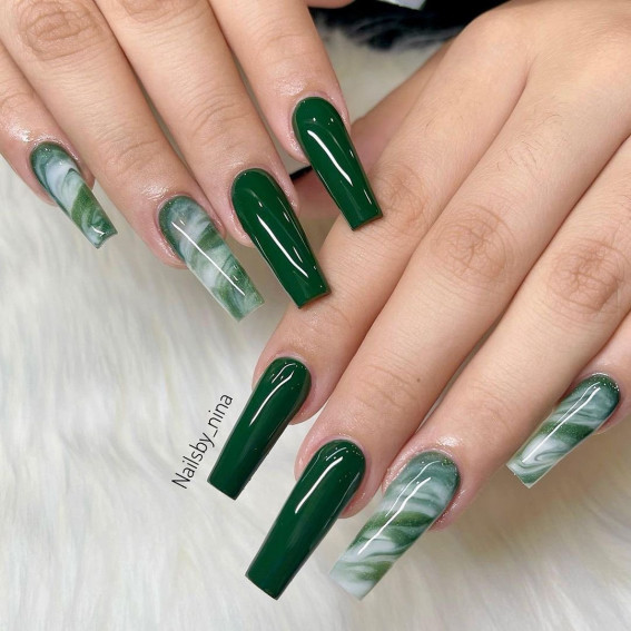 St Patrick's Day Green Nail Art Inspiration on InstagramHelloGiggles