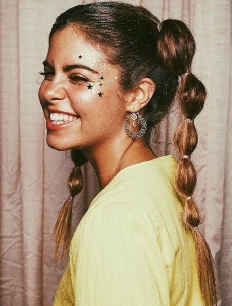 35 Cute and Cool Hairstyles for Teenage Girl : Bubble Pigtails