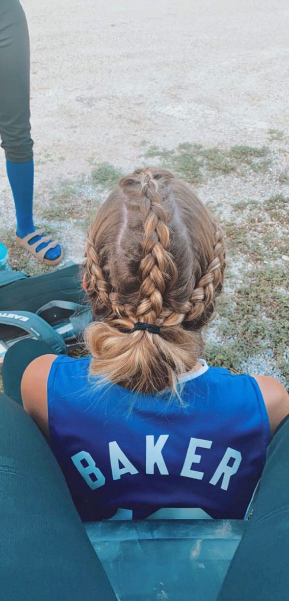 braided bun, teen girl hairstyle, braid hairstyle, back to school hairstyles, hairstyles for school