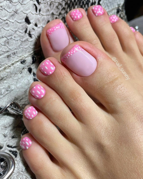 Morily Fake Toe Nails Short Square - White Colorful Press on Toenails with Dots  Designs Glossy Acrylic Toenail Kit Full Cover Toes Nail for Women - 28Pcs  in 14 Sizes Colorful - Summer Dots