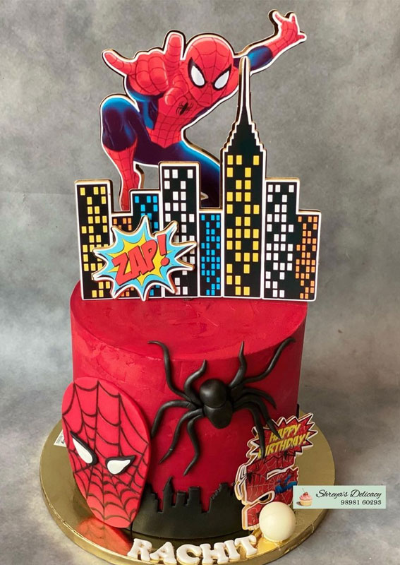 Spiderman Theme Cake | Themed cakes, Cartoon cake, Spiderman theme-nextbuild.com.vn