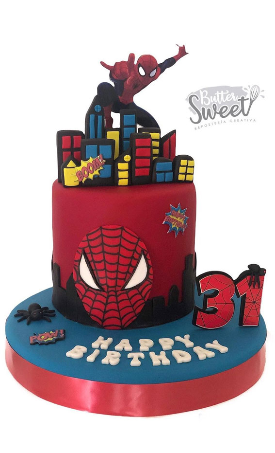 20+Spiderman Birthday Cake Ideas : Spiderman Cake for 31st Birthday