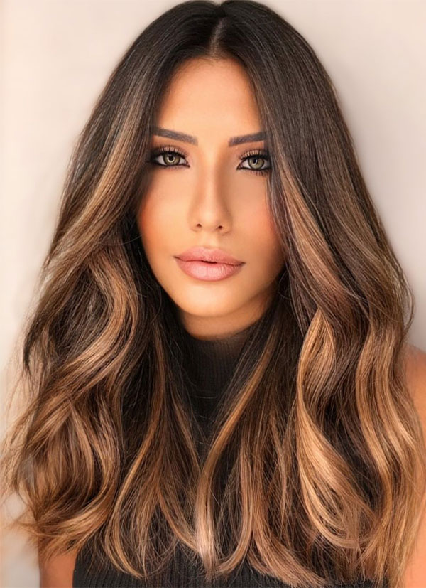 32 Beautiful Golden Brown Hair Color Ideas : Golden Brown Face Frames