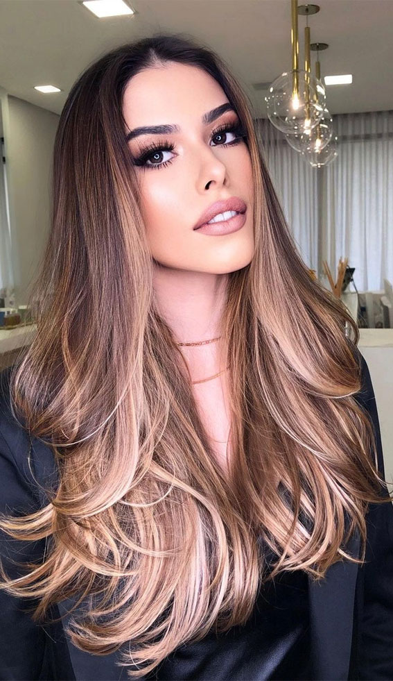 50 Stylish Brown Hair Colors & Styles for 2022 Cola Hair with Shimmer