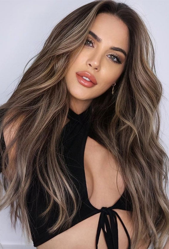 50 Stylish Brown Hair Colors & Styles for 2022 : Cool Brown with Dark Ash  Blonde