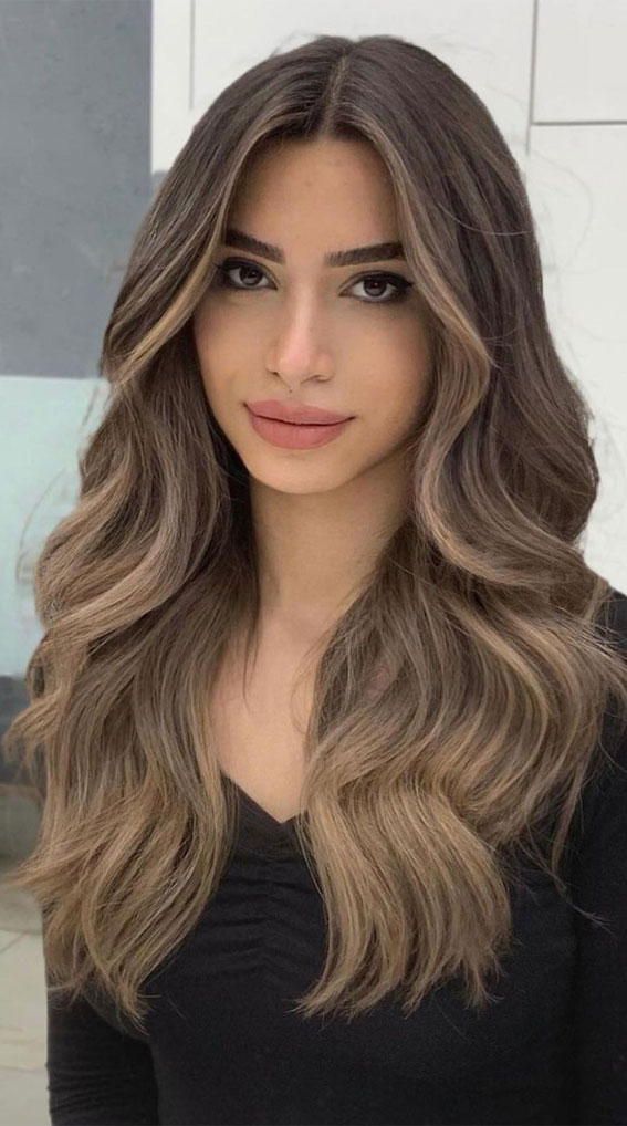 50 Stylish Brown Hair Colors & Styles for 2022 : Light Brown To Brown Sand Balayage