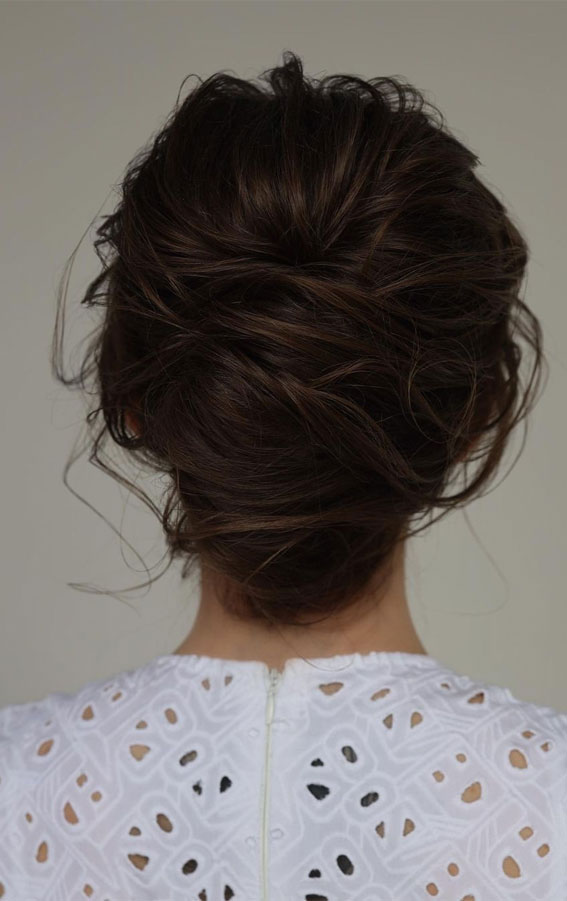 50 Best Updo Hairstyles For Trendy Looks in 2022 : Messy French Twist