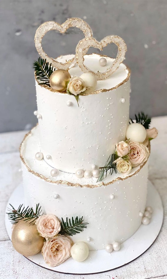 50 Timeless Pearl Wedding Cakes : Charming Pearl Wedding Cake