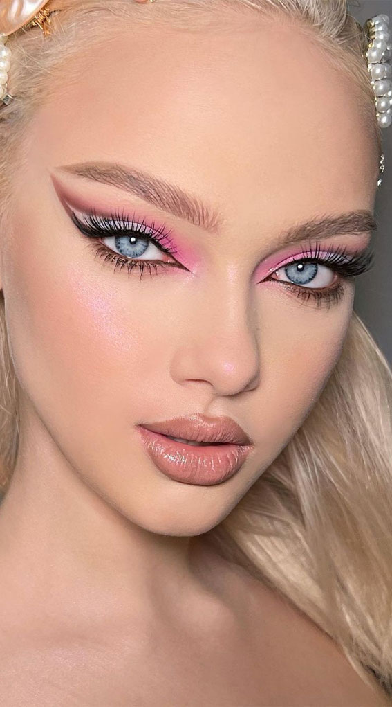 42 Summer Makeup Trends & Ideas To Look Out : Brown & Pink Makeup