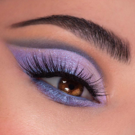 47 Cute Makeup Looks to Recreate : Soft Glam Purple