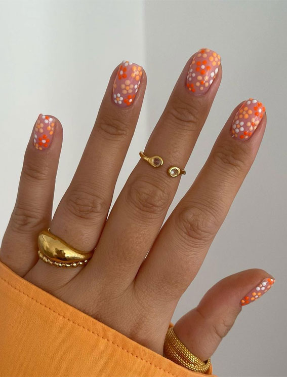 orange nails, orange nail art design, summer nail art designs, colorful nail colors, bright nail colors, summer nail art designs 2022, orange nail colors, nail art designs 2022 