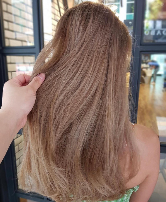 hair color trends 2022, summer hair color trends 2022, milk tea hair color, milk tea hair color, milk tea ash hair color, milk tea hair color with highlights, milk tea hair color pink, milk tea balayage, milk tea beige hair color, lavender milk tea hair color