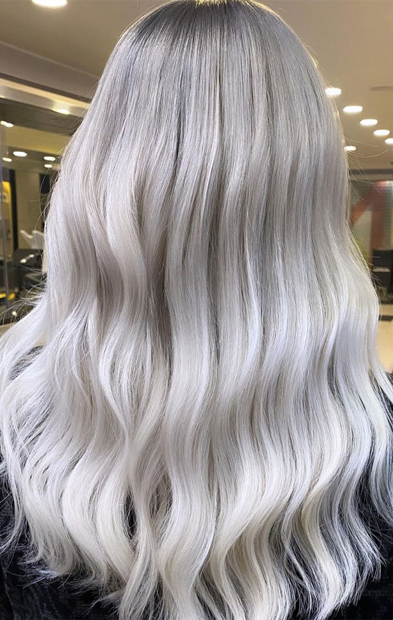 32 Ash Blonde Hair Colors & Styles : Balayage + Shadow Roots