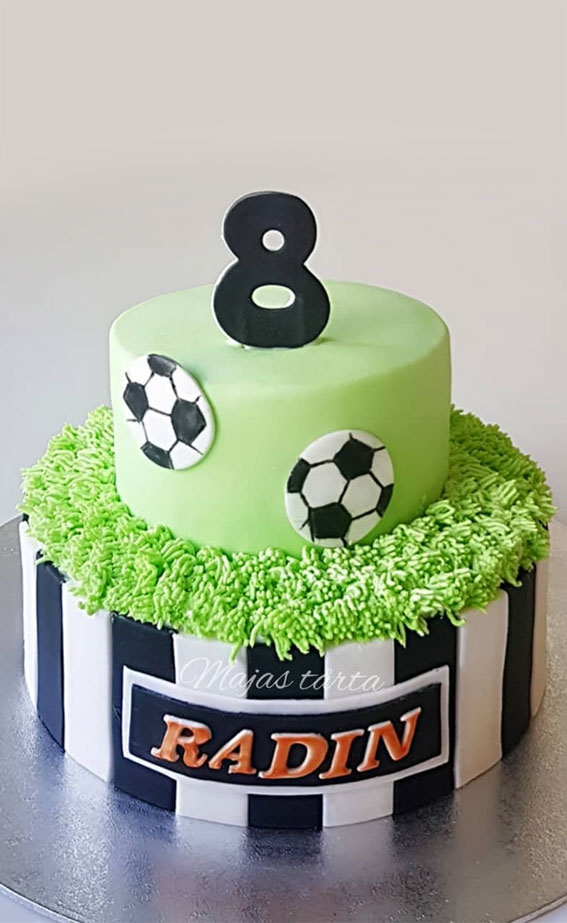 Football Cake Toppers Stand Football Field Design Cake - Temu France