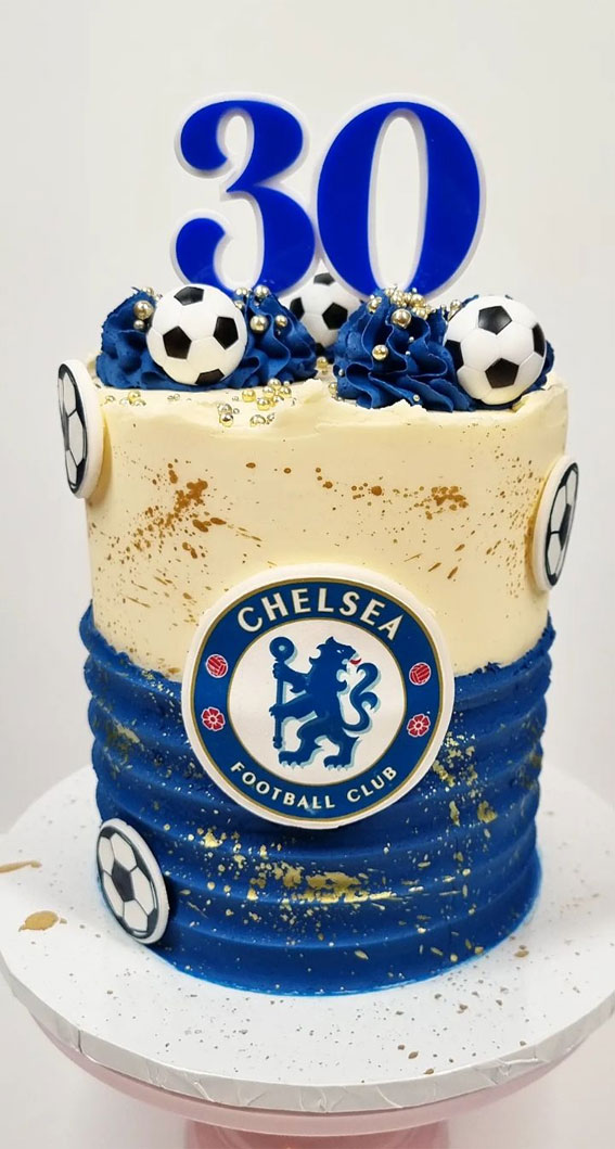 Chelsea Soccer Club Themed Cake