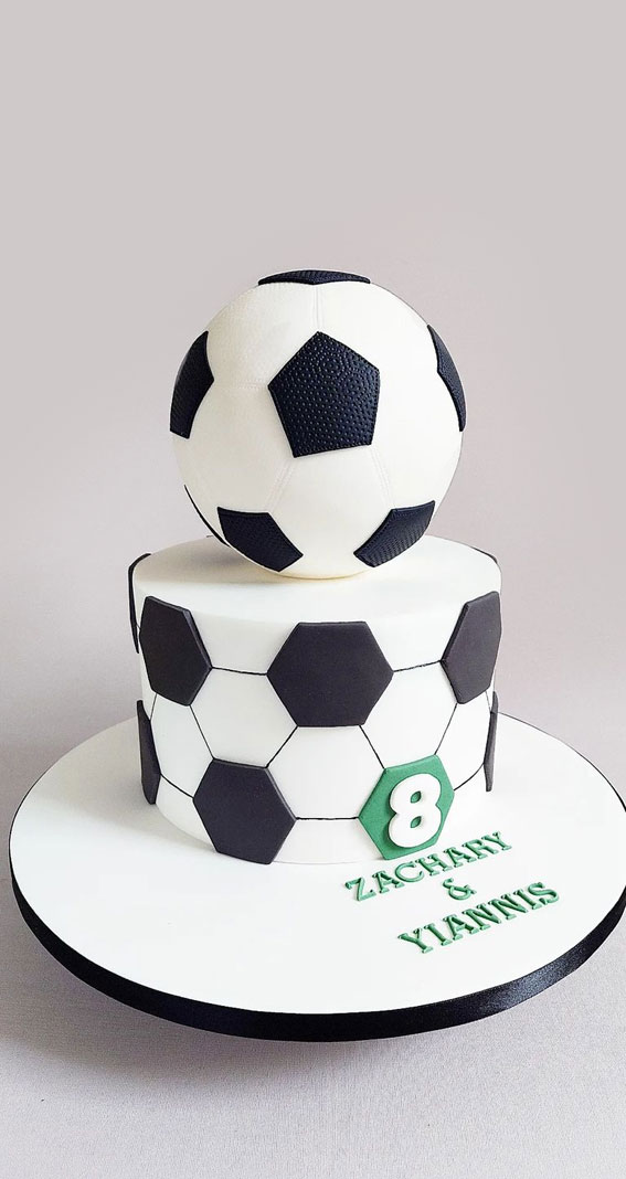 Small Football Cake | Football themed cakes, Themed birthday cakes, Soccer  cake