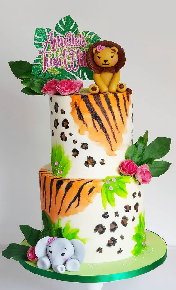31 Two Wild Birthday Cake Ideas : Vanilla chocolate chip cake