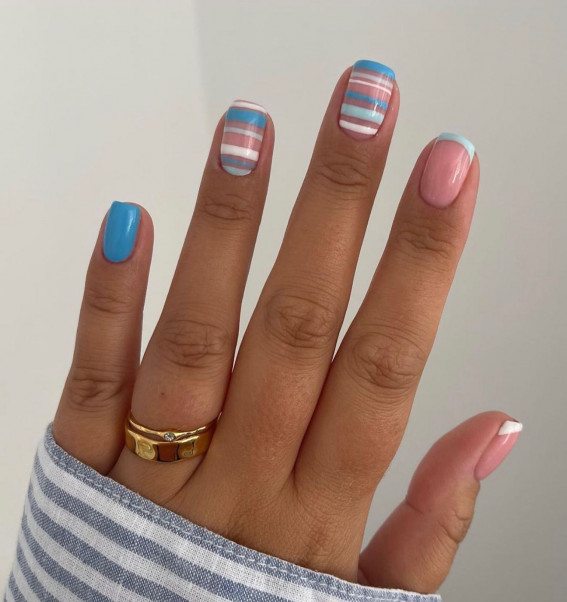 Summer nail inapo for short nails! ☀️💕 using new gels from @Madam Gla... | nail  inspo | TikTok