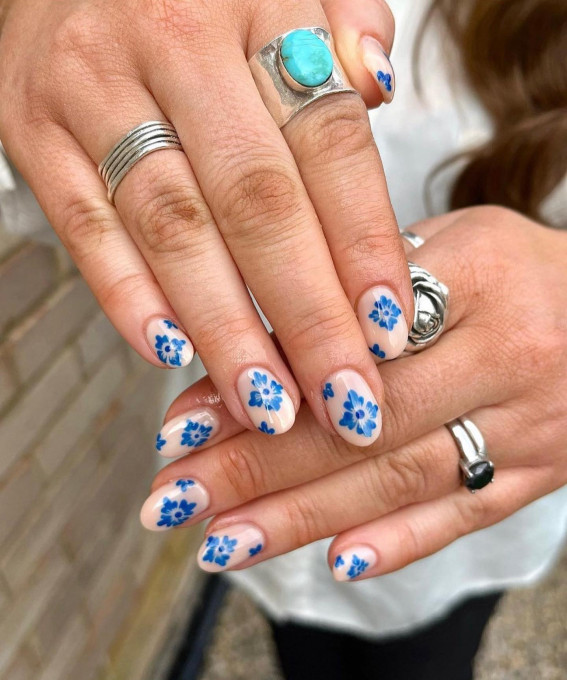 52 Cute Summer Nail Ideas : Spanish Tile Nails