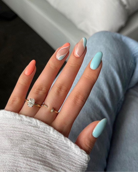 Stylish Belles — Summer Royal Blue Nails Design ❤️️ Tap for more✓:...