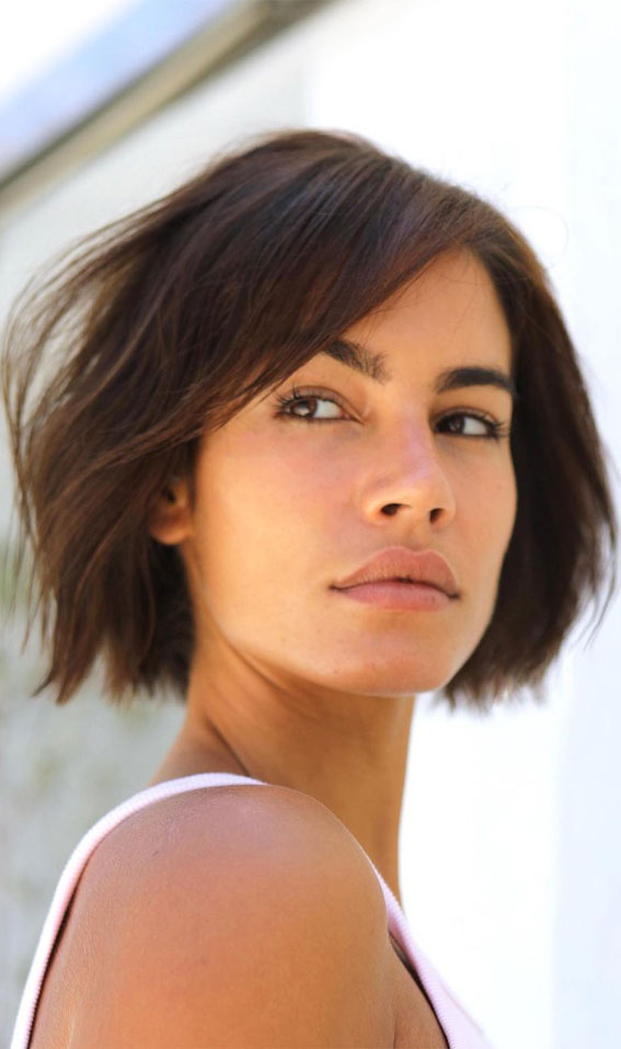 50 Different Haircuts for Women : Side Part Modern Short Haircut