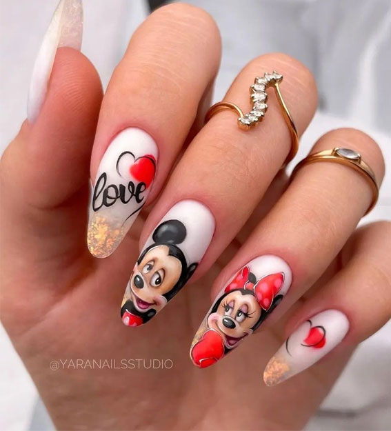 Disney Minnie Mickey Mouse Nail Art Decal Sticker - Nailodia