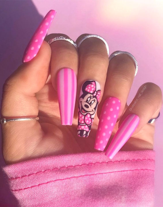 minnie mouse nail designs, minnie mouse nails, minnie mouse nail art , minnie mouse nails 2022, nail art designs, acrylic nail designs minnie