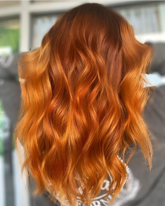 32 Best Orange Hair Color Shades : Golden Maple + Orange Hair
