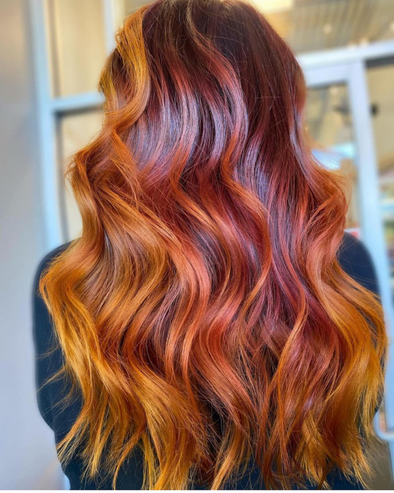 32 Best Orange Hair Color Shades : Fall Leaf Shades