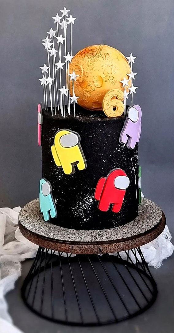 70 Cake Ideas for Birthday & Any Celebration : Among Us Birthday Cake for 6 Year Old