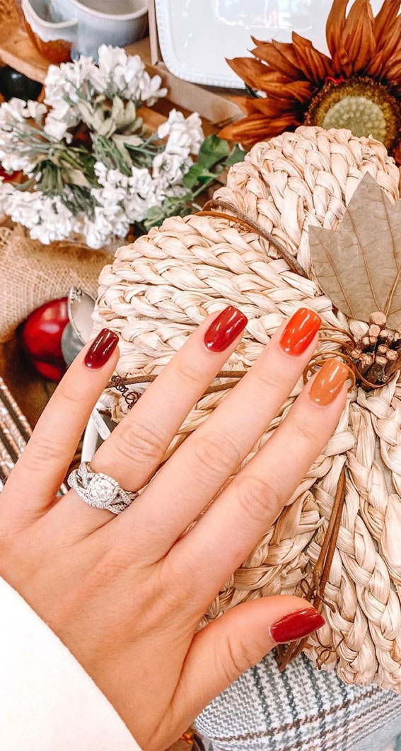 fall nails, autumn nails, autumn nail trends, autumn nails 2022, fall nails 2022, nail ideas for fall, french tip nails autumn, fall french tip nails, brown nails, fall color nails, fall nail colors, fall nail designs, autumn nail designs