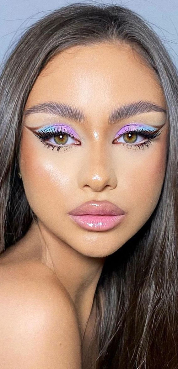58 Stunning Makeup Ideas For Every Occasion : Rainbow Combo