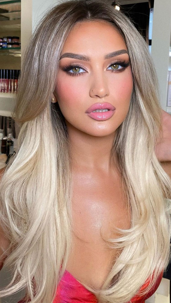 58 Stunning Makeup Ideas For Every Occasion : Soft Pink Makeup Look for Blonde Hair
