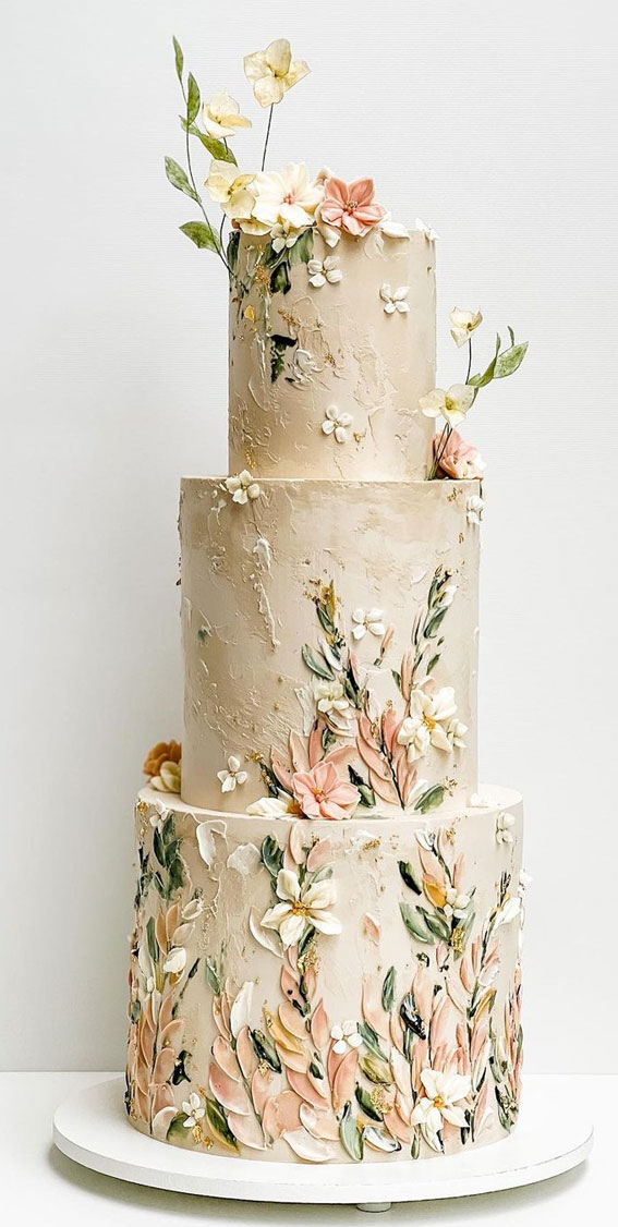 50 Beautiful Wedding Cakes in 2022 : An enchanted garden wedding cake