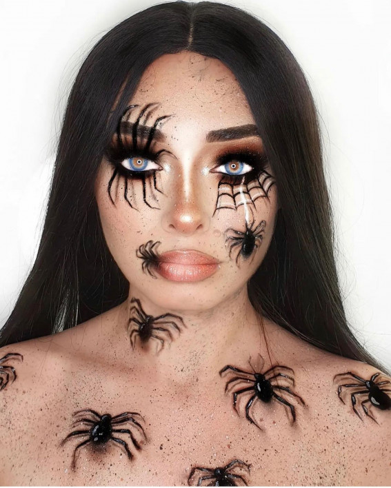 form dvs. Frø 40+ Spooky Halloween Makeup Ideas : Scary Spider Makeup