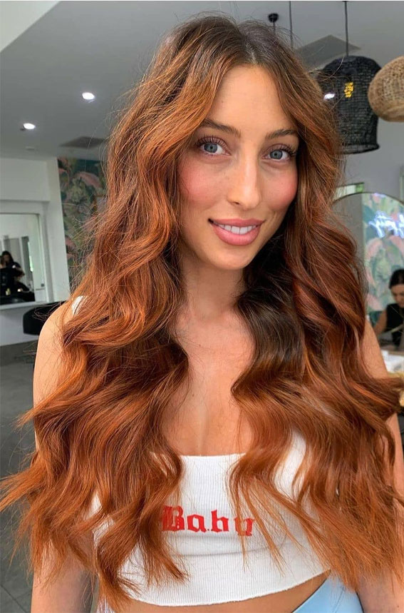 40 Copper Hair Color Ideas That’re Perfect for Fall : Charming Pumpkin Spice