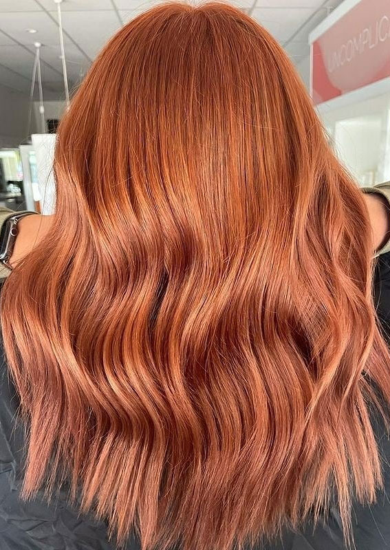 copper hair color, auburn hair color, ginger hair color, fall hair color trends, fall hair color ideas, fall hair color trends 2022, light copper hair color, dark copper hair color, autumn hair colour 