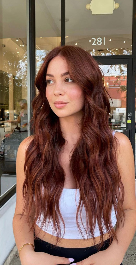 40 Copper Hair Color Ideas That're Perfect for Fall : Moody Copper Mermaid  Waves